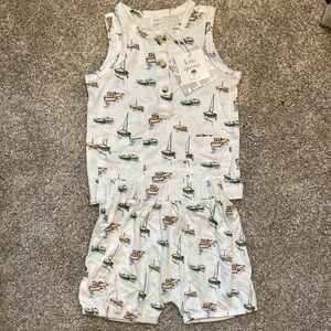 Kate Quinn Nautical Print Sleeveless Set 12/18 months NWT